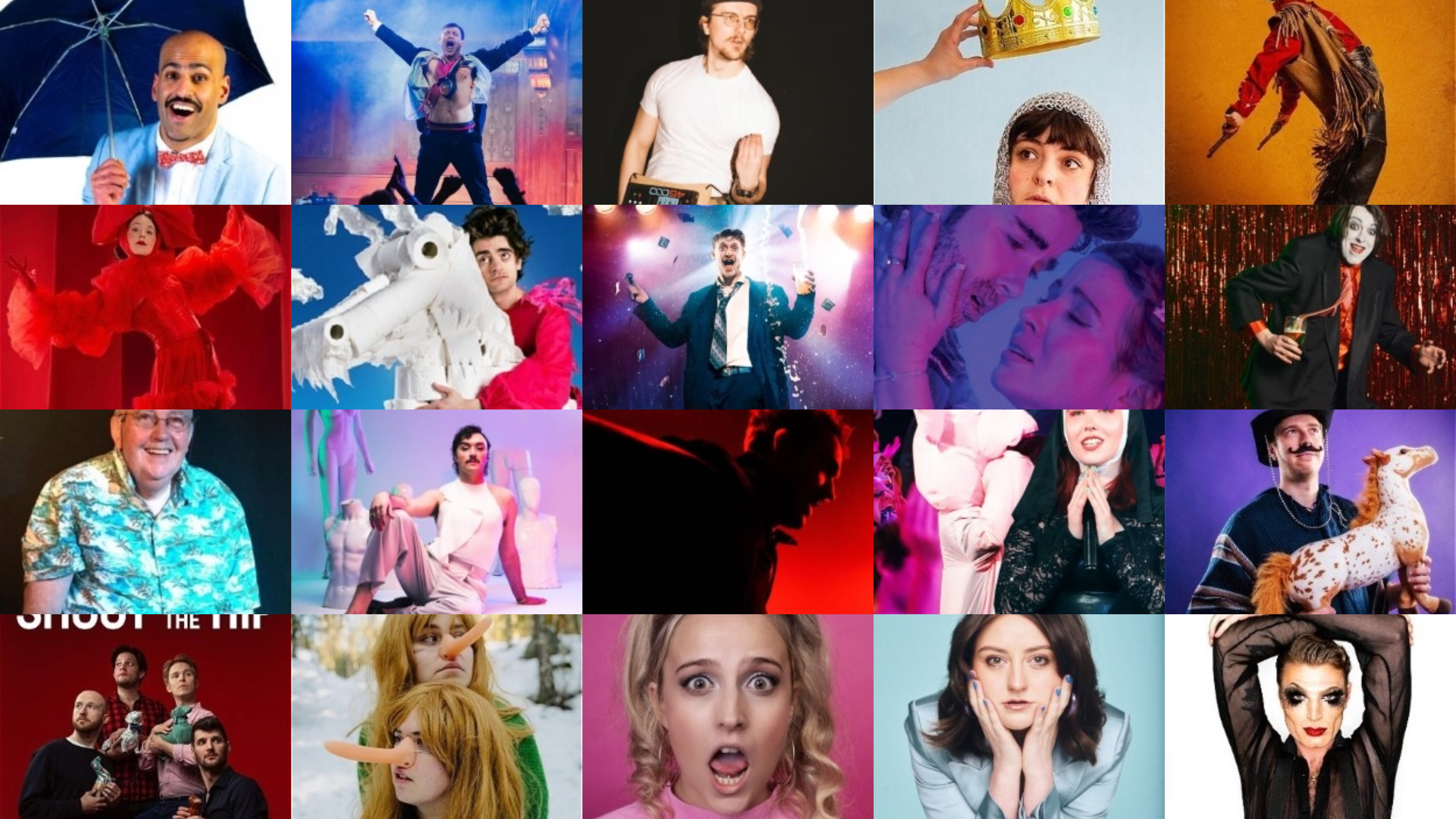 Various show posters from Edinburgh Fringe 2024