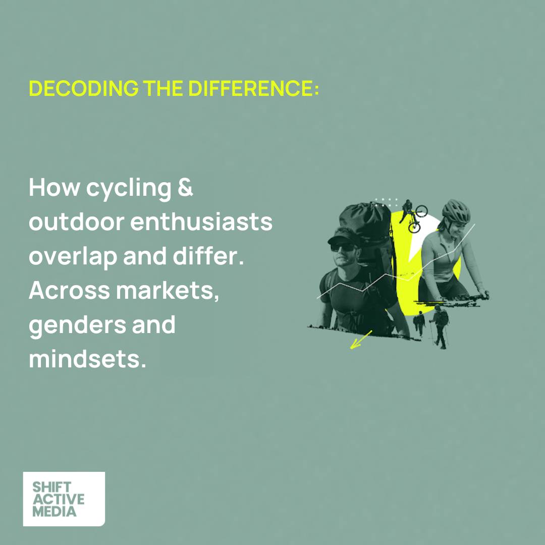 Decoding the Difference: How cycling & outdoor enthusiasts overlap and differ. Across markets, genders and mindsets