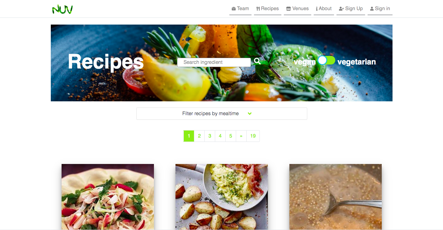 NuV Web Recipes