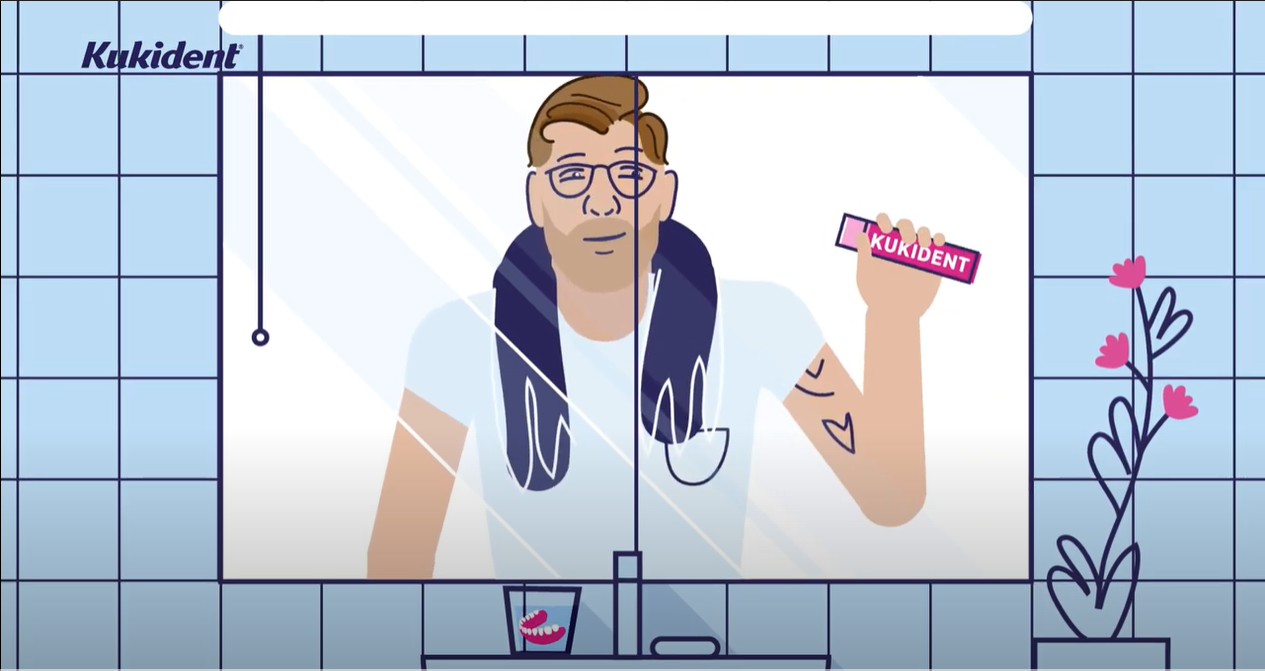 Come applicare correttamente l'adesivo per dentiere | Kukident