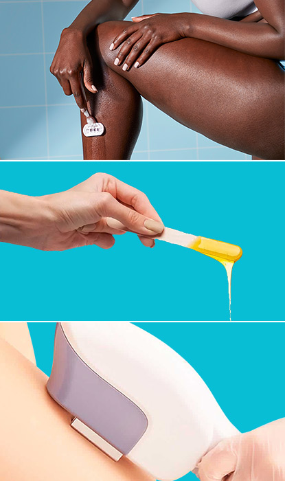 Tres imágenes diferentes en un collage de Gillette Venus