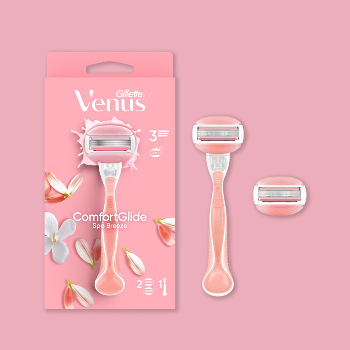 Gillette Venus Comfortglide Spa Breeze Rasoio - Include due lame di ricambio