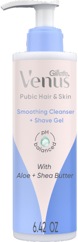 Limpiador y gel para suavizar el pelo de la zona íntima y la piel de 