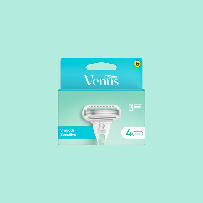 Gillette Venus Smooth Sensitive Lame di Ricambio - Include quatro lame di ricambio