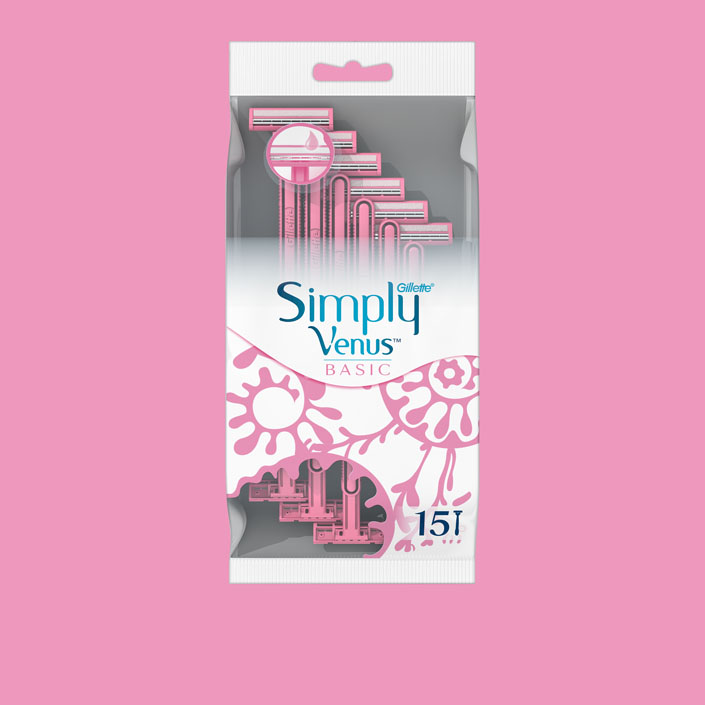 Simply Gillette Venus 2 Basic Rasoio Usa & Getta confezione da 15