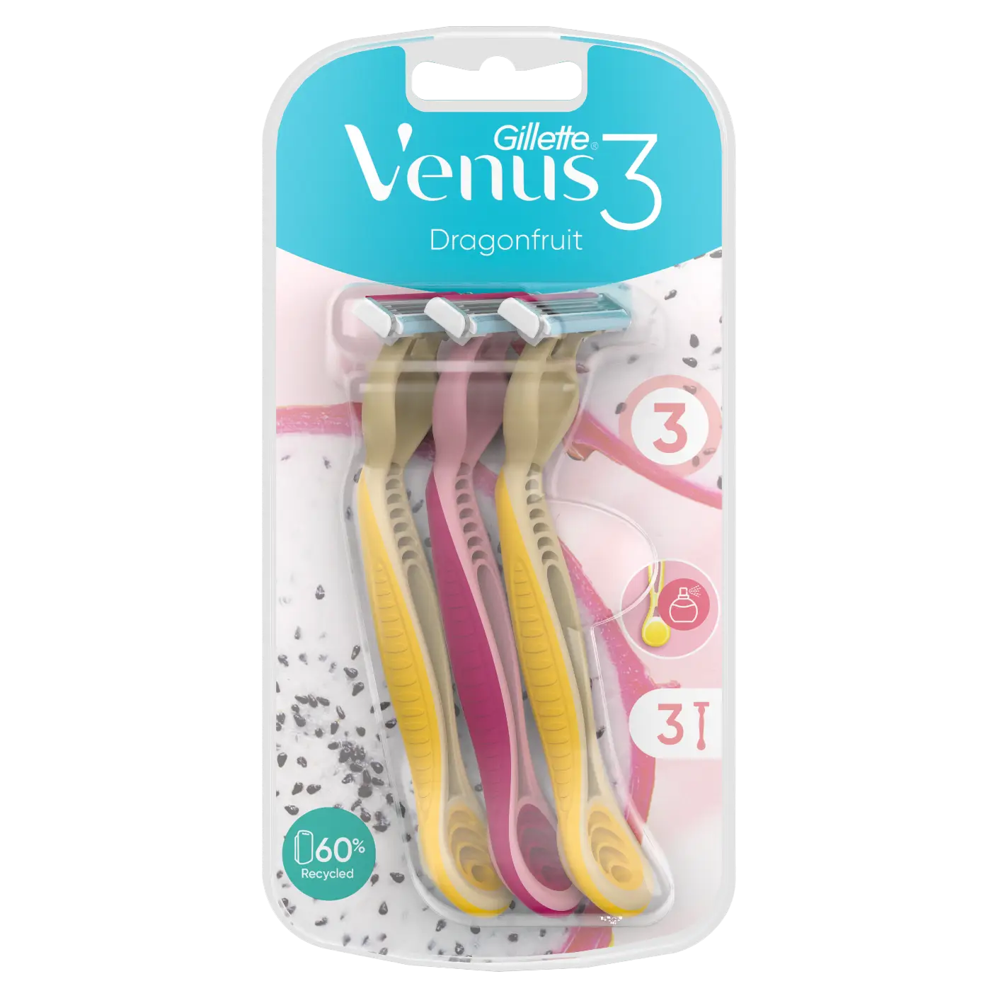 Maquinilla de depilación desechable Gillette Venus CF Dragonfruit