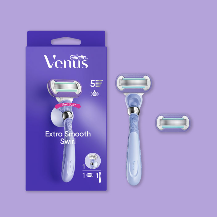 Gillette Venus Extra Smooth Swirl Rasoio - Include una ricarica di lama