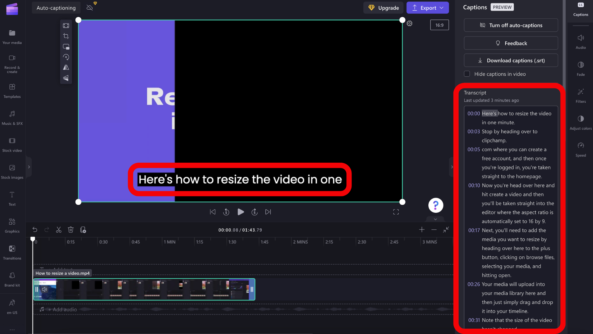 How to use autocaptions in Clipchamp Clipchamp Blog