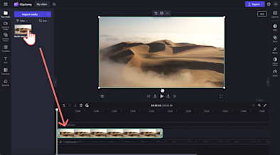 Hình ảnh người dùng thêm video vào dòng thời gian.