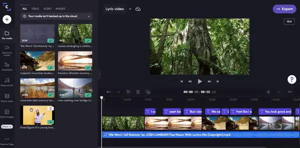 Step 7. Add your album cover and the lyric video title