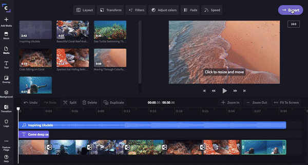 GoPro blog step 8-How to use an online GoPro video editor (Mac and PC)-Clipchamp blog