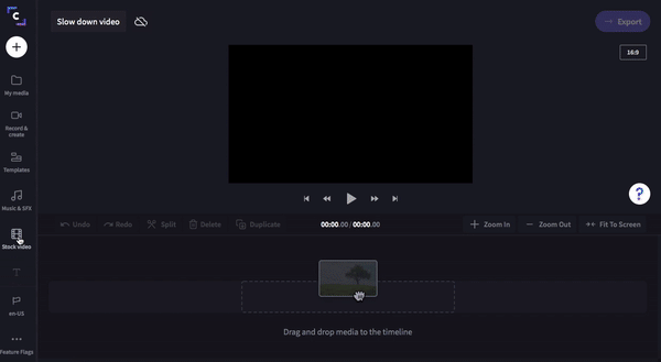 Upload your video clips or select stock footage-How to slow down a video-Clipchamp blog