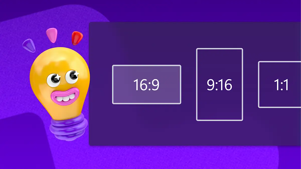 Imej seorang pengguna mengedit nisbah aspek video dalam Clipchamp.