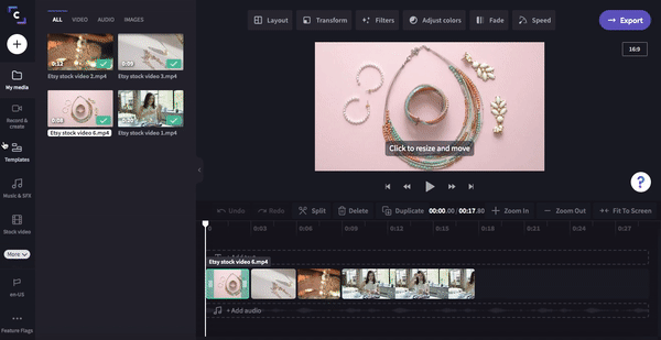 Step 5-How to make Etsy product videos to increase sales-Clipchamp blog