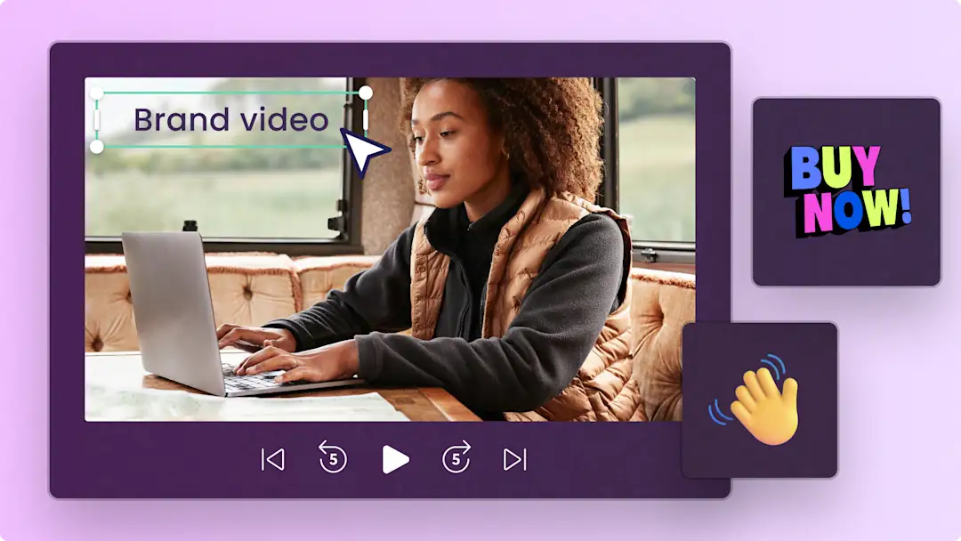 Una imagen de un vídeo de marca en Clipchamp.