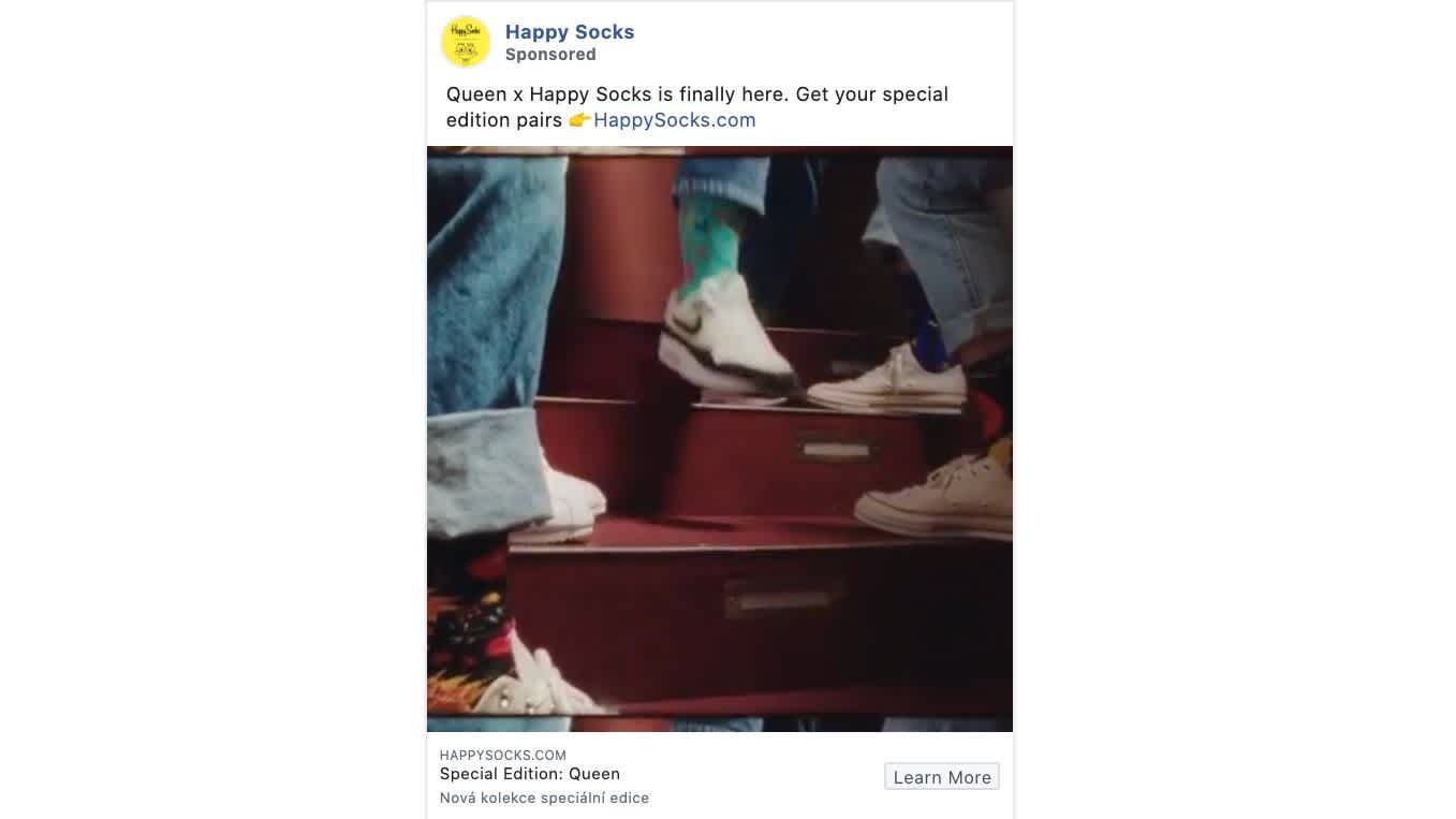 Happy Socks Instagram video ad example