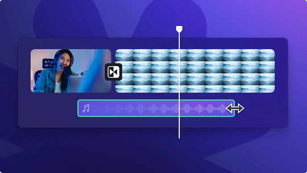 Cara menambahkan muzik pada transisi video dalam Clipchamp