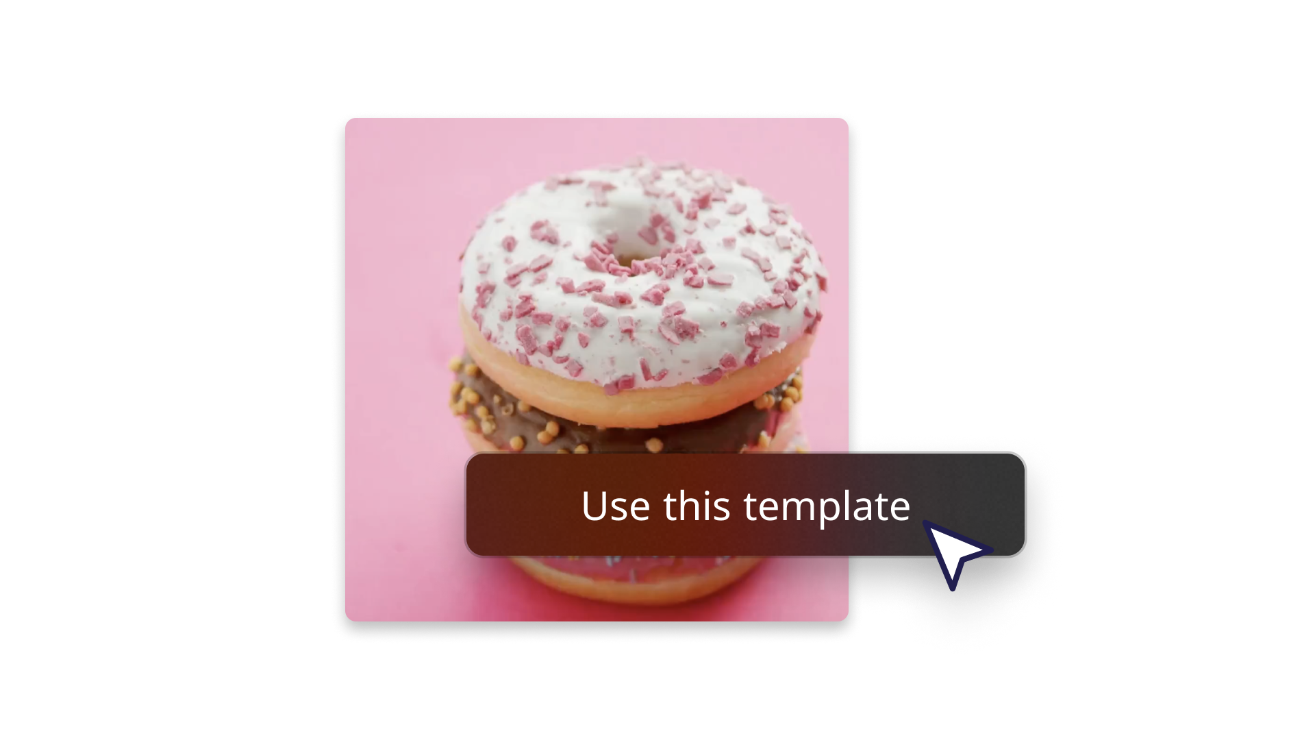 展示如何使用模板的甜甜圈特写图片 
