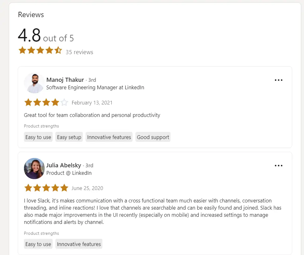 Social proof-reviews