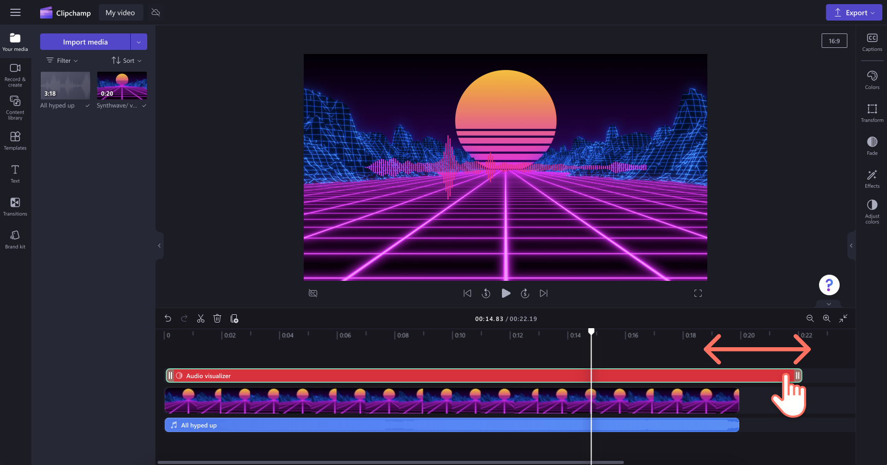Trimming audio visualizer to match audio length