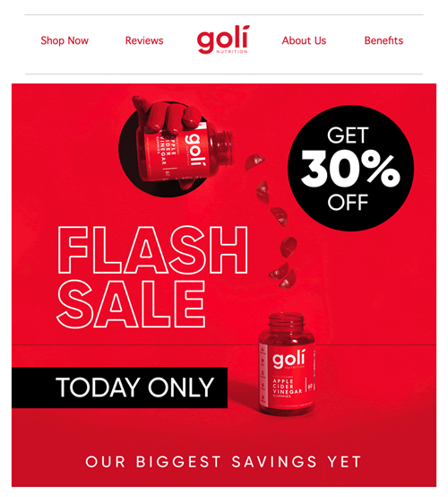Goli Sales Email Campaign Example