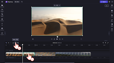 Hình ảnh người dùng đang xóa cảnh quay thừa khỏi dòng thời gian.