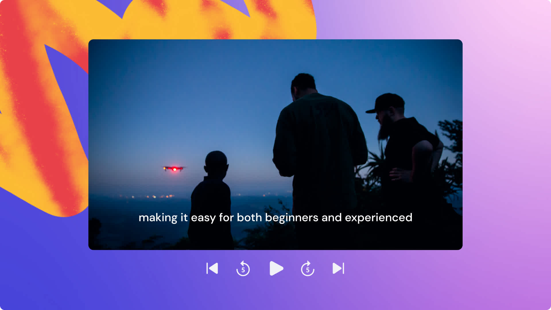 An image of subtitles added to a YouTube vlog video in Clipchamp.