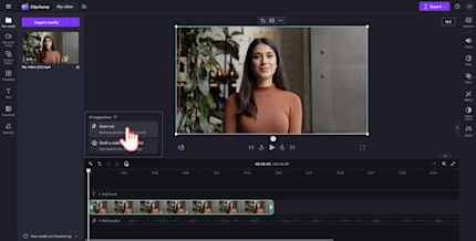 An image of a user clicking on the auto cut button.