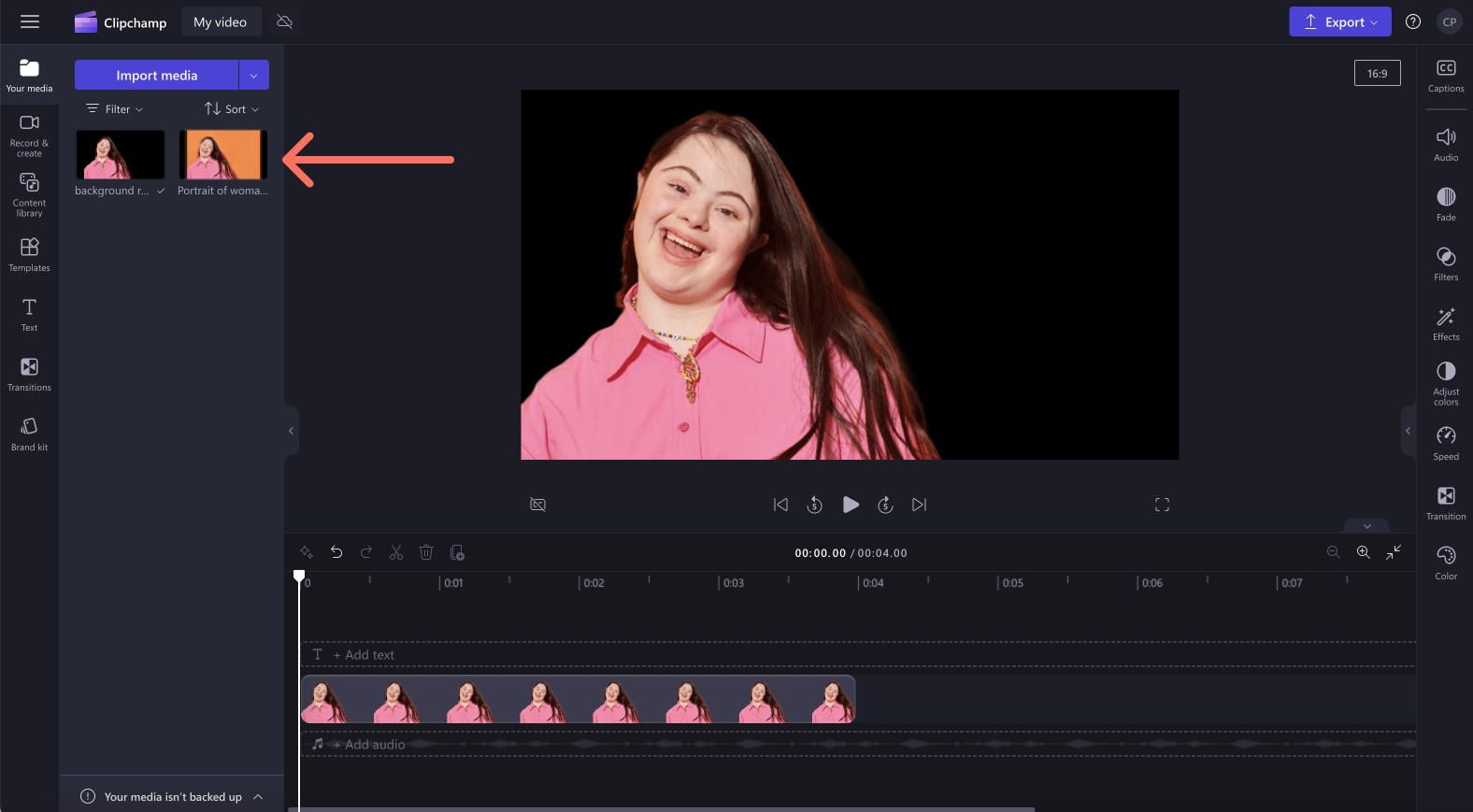 An image of a user viewing both assets in the your media tab.