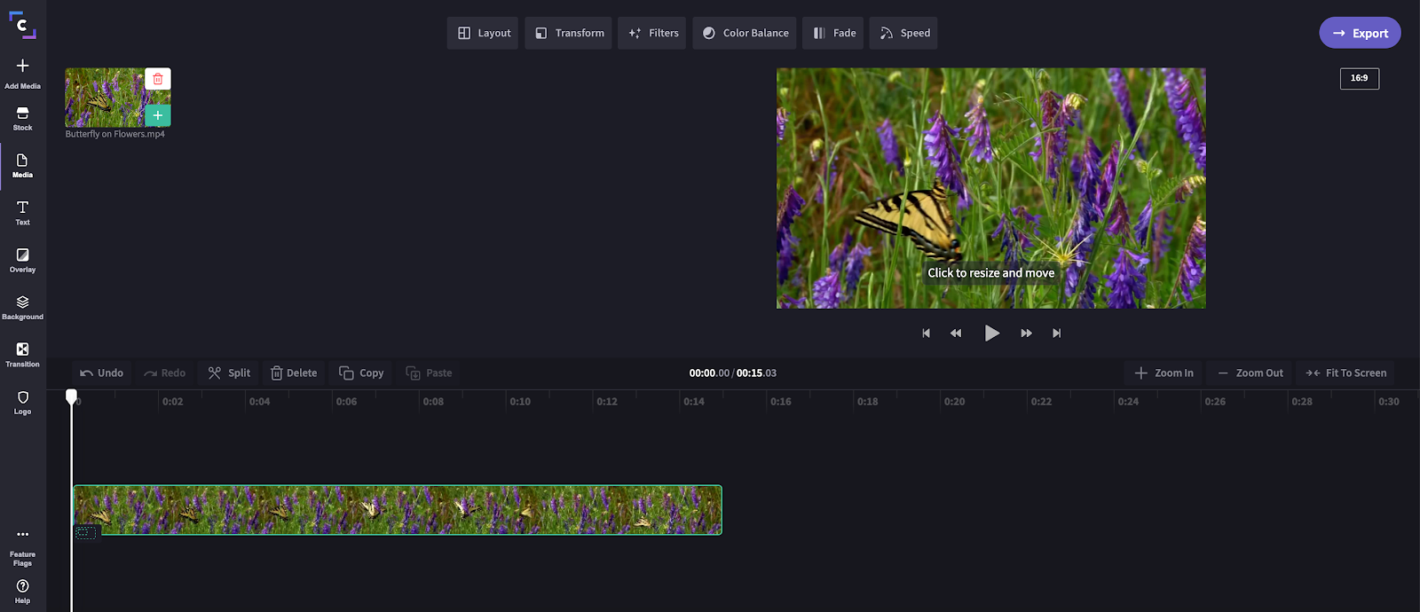 Clipchamp Box editor 3