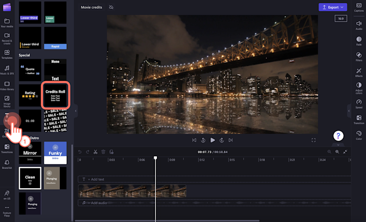 Movie Add Example How to add movie credits to your video | Clipchamp Blog