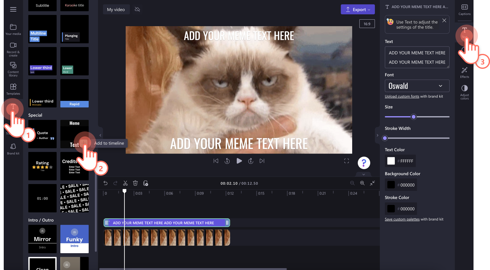 How to overlay text on video and GIFs