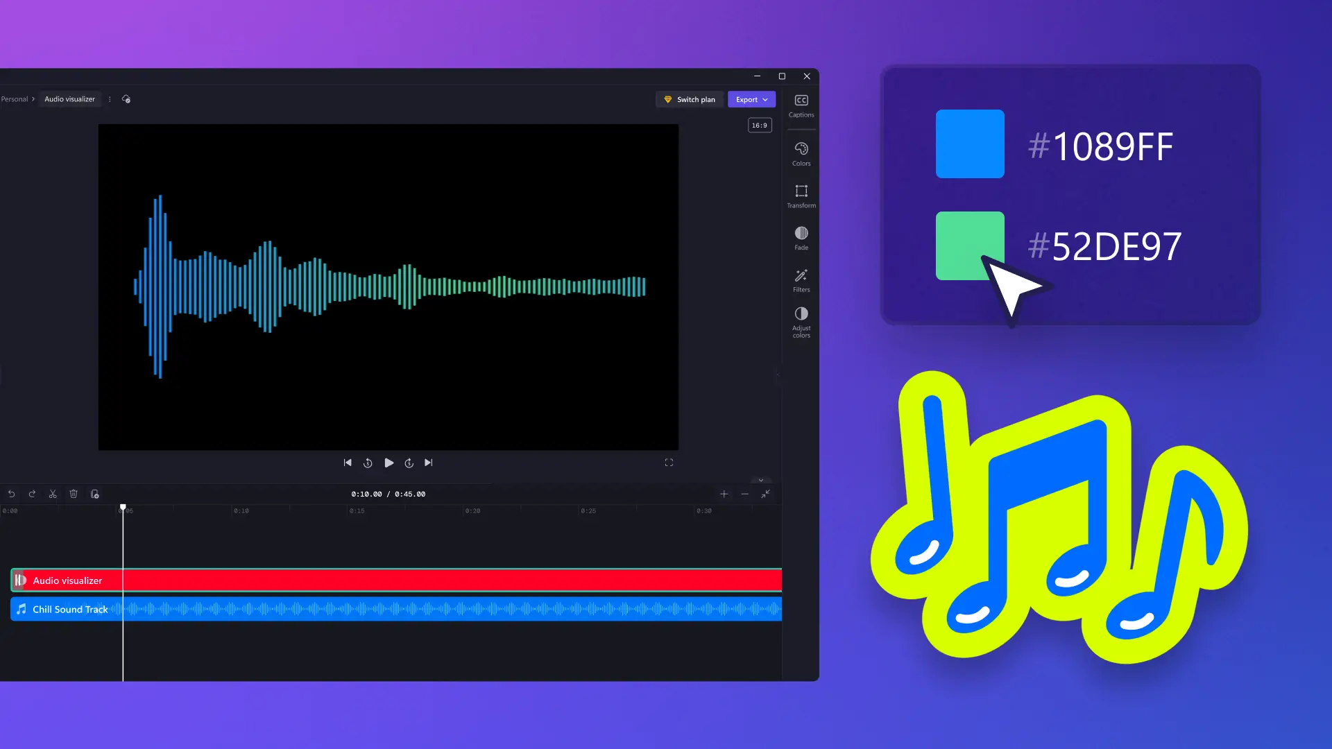 How to make a video with Clipchamp’s audio visualizer - temp thumbnail