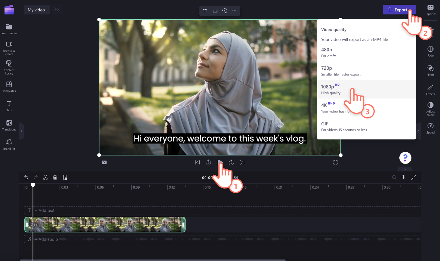 An image of a user saving a video.