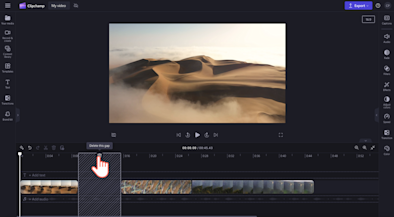 Hình ảnh người dùng đang bấm vào nút xóa khoảng trống.