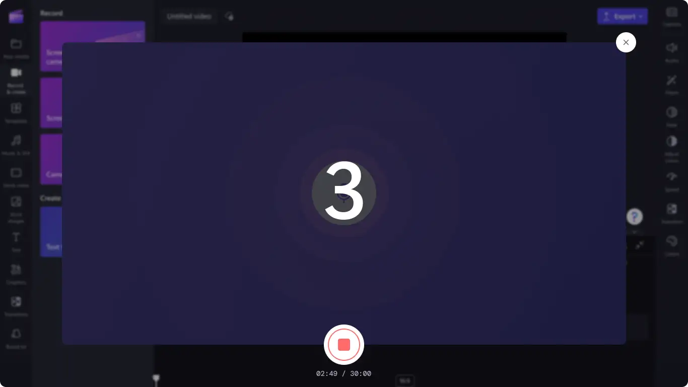 An image of the 3 second countdown. 