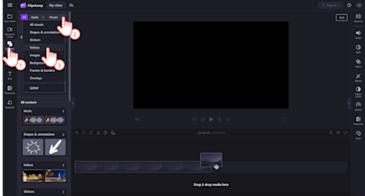 Et bilde av en bruker som velger en video fra innholdsbiblioteket.