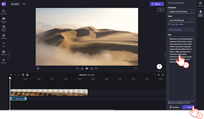 Hình ảnh người dùng đang thêm văn bản vào bản lồng tiếng.