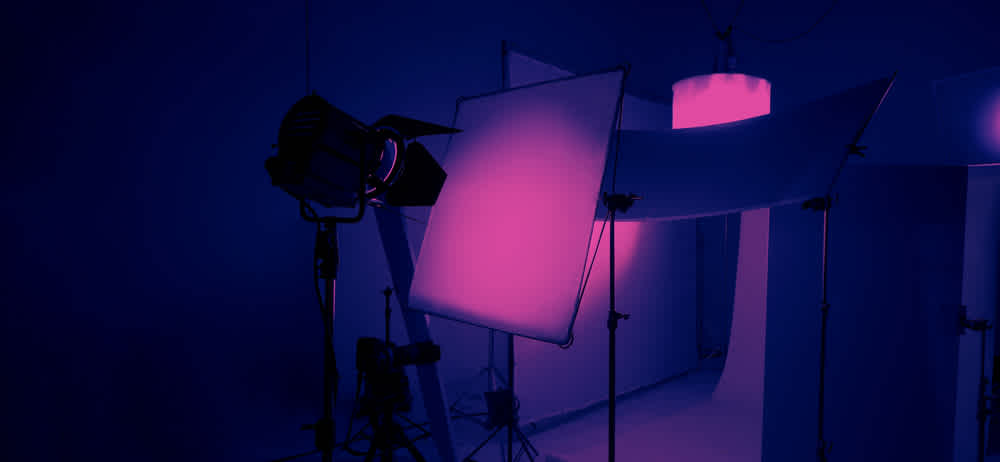 diffused light set up on film set