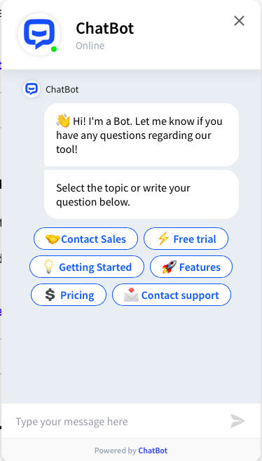 7. Live chat support
