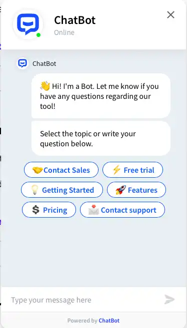 7. Live chat support
