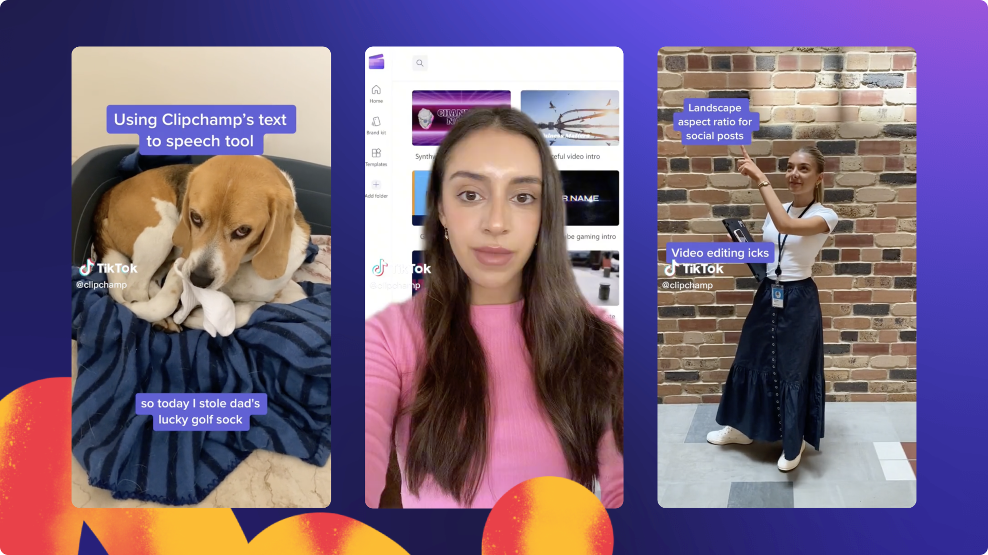Example of different styles of TikTok videos made by personal users.