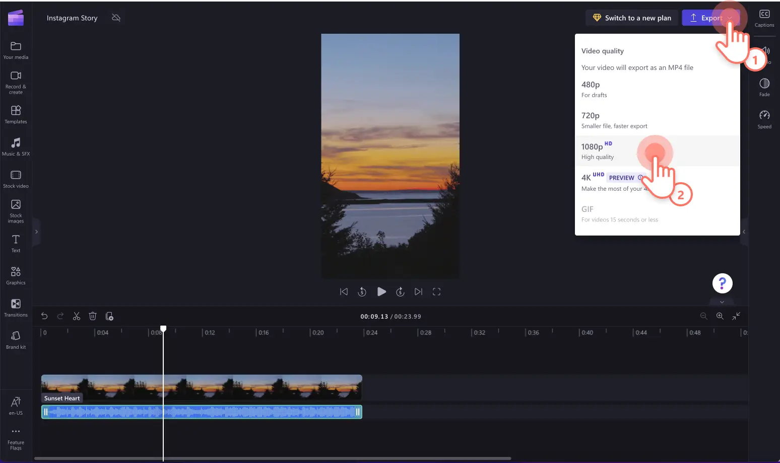 Storia di Instagram: passaggio 4