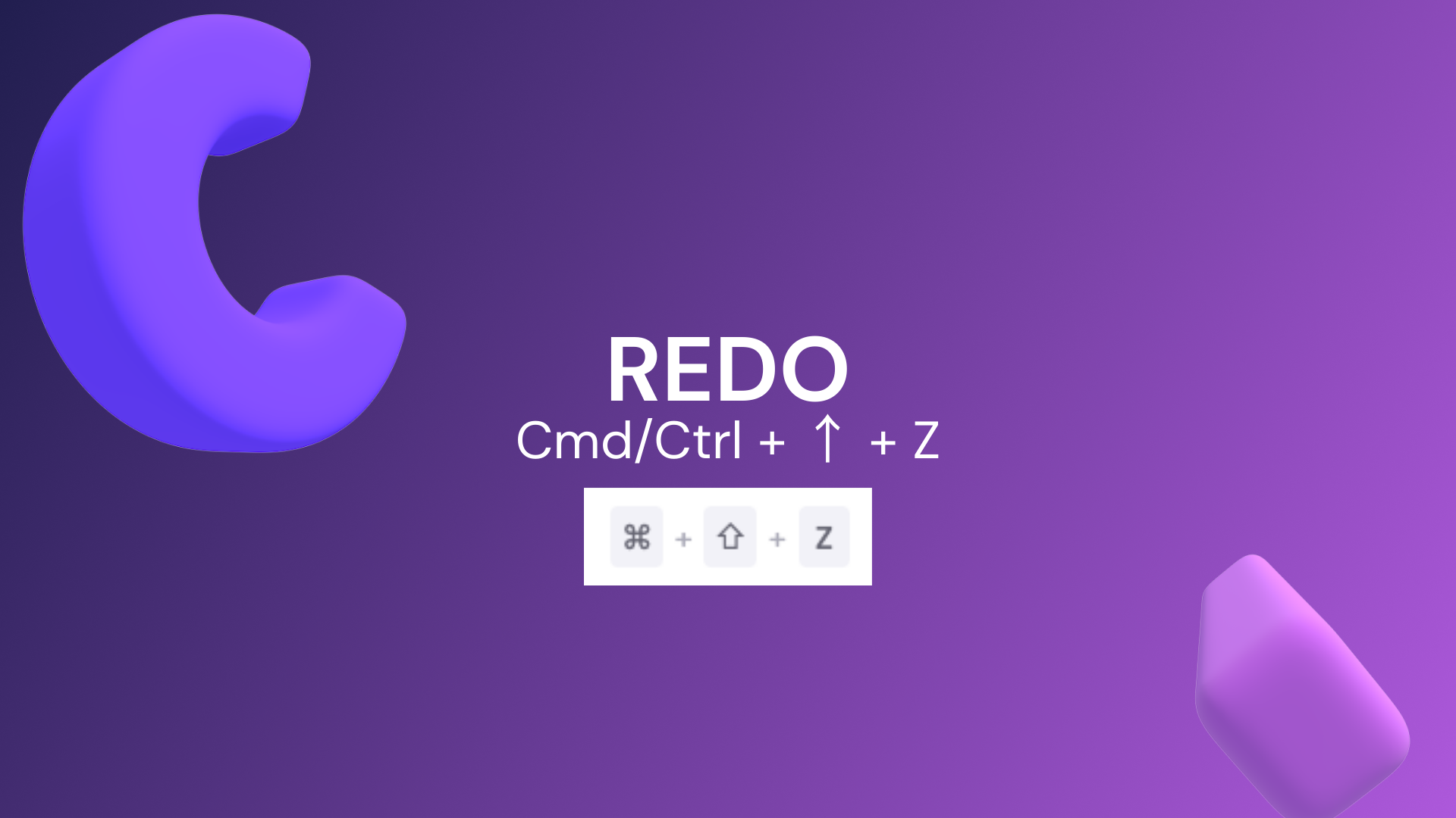 shortcut Redo