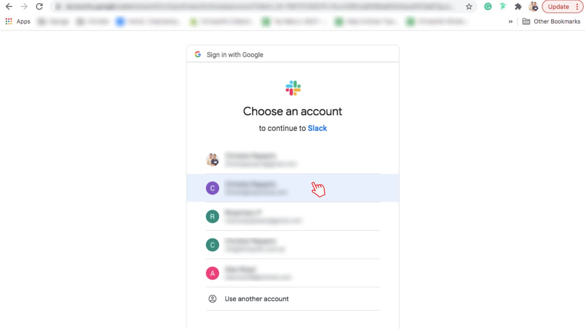Step 3. Select Google Drive account - How to Embed Video in Slack