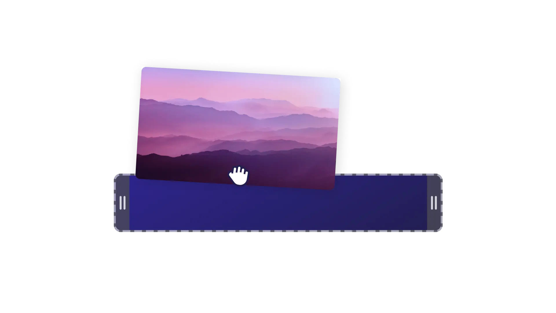 Image showing drag and drop feature of Clipchamp to add a video to the editing timeline.