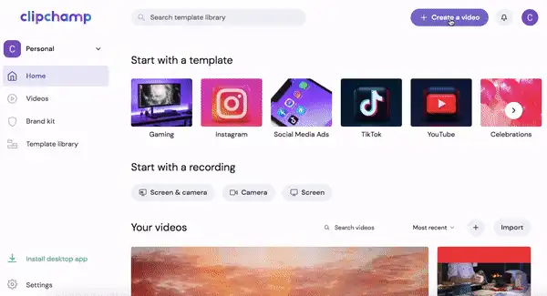Step 2. Create a new lyric video