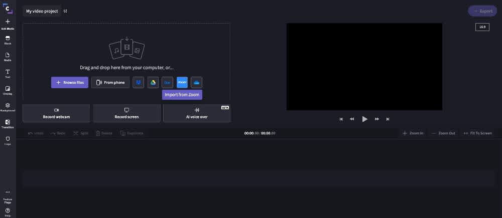 Clipchamp Zoom step 3 import
