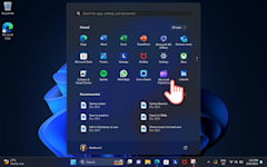 O imagine cu Clipchamp în meniul de pornire