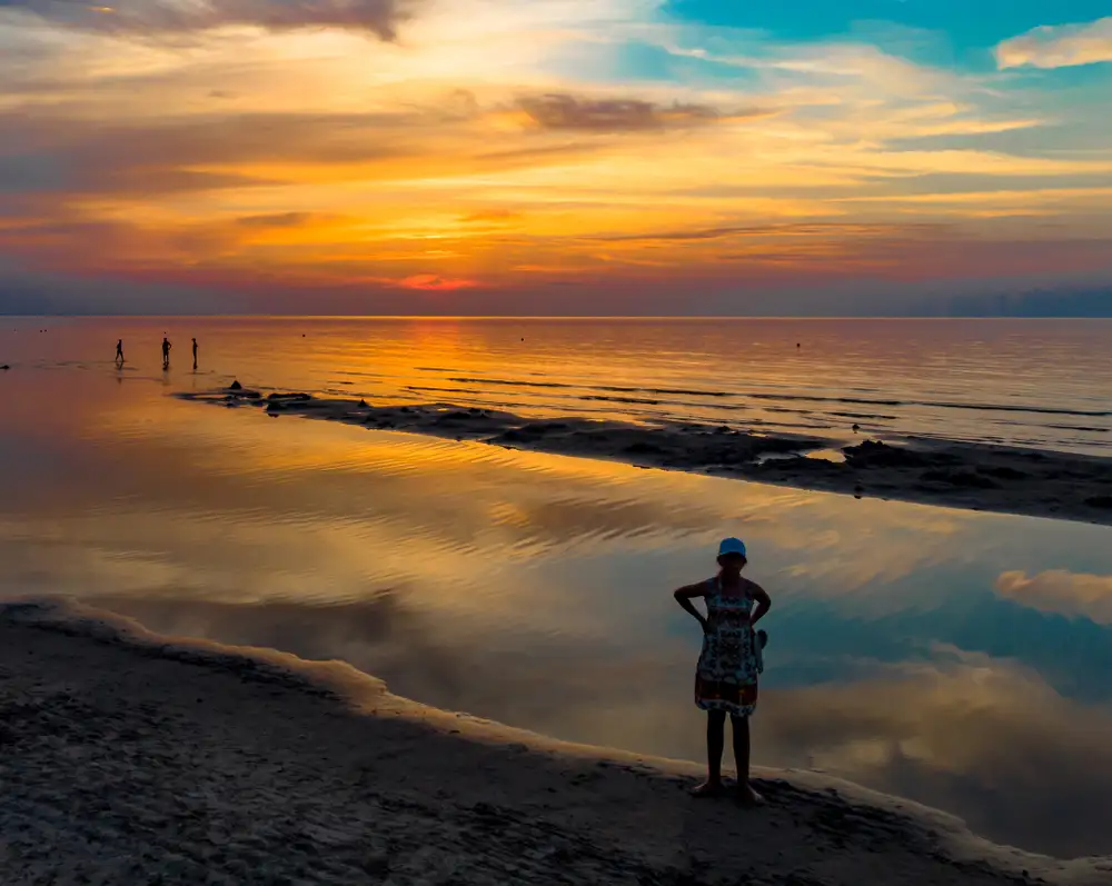 Sunset on a beach